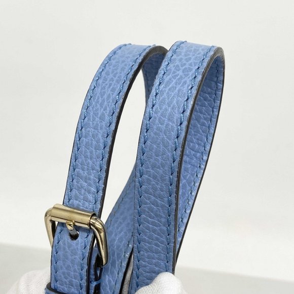 Gucci Interlocking G Handbag 449651 Leather Blue Champagne 2-Way Bag for Women - Picture 11 of 14